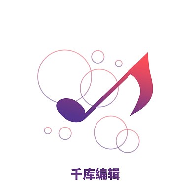 时尚炫彩渐变音符UI设计
