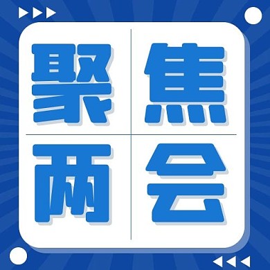 聚焦两会放射线边框公众号次图