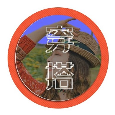 时尚穿搭圆形图框黄色简约公众号次图