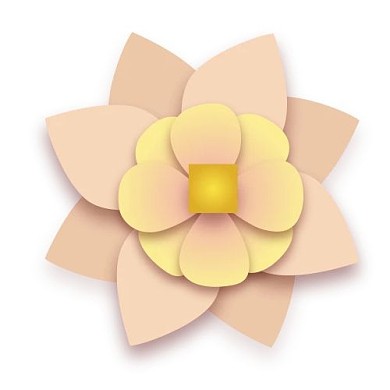 黄色立体花朵剪纸装饰妇女节三八公众号次图