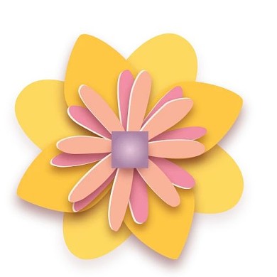 春天立体黄色花朵剪纸装饰妇女节三八公众号次图