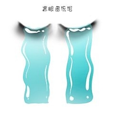 黑眼圈流泪表情装饰新媒体表情包