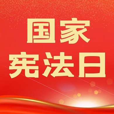 国家宪法日红色简约公众号次图