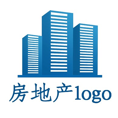 蓝色简约房地产LOGO