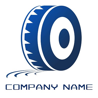 蓝色轮胎LOGO