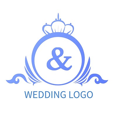 蓝色婚礼LOGO