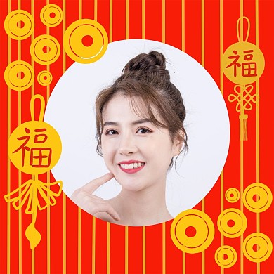 新年春节灯笼头像框
