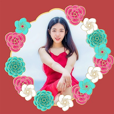 春节中式剪纸边框