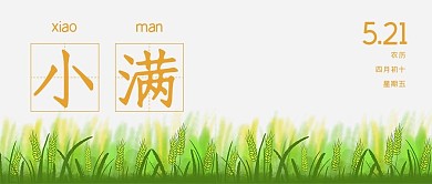 小满小麦简约大字吸睛公众号首图