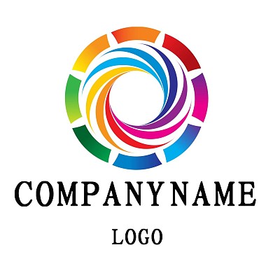 彩虹圆形幼儿园LOGO