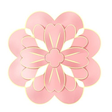 节日边框立体剪纸花公众号次图