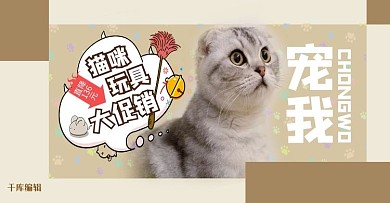 宠物用品猫咪用品猫玩具宠物促销banner