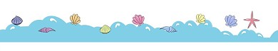 ：蓝色海滩海水分割线