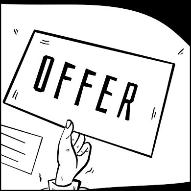 招聘一份offer黑白简约涂鸦风公众号次图