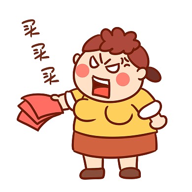 女子购物表情包