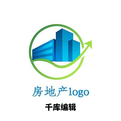 蓝色立体房地产LOGO