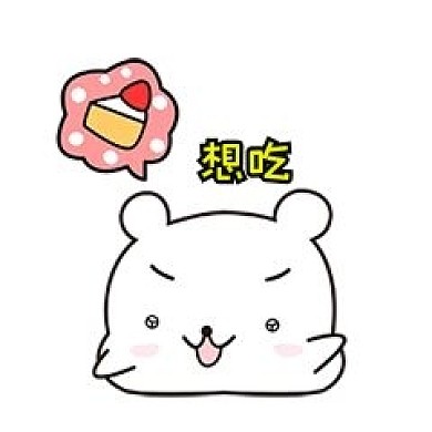 可爱小熊想吃馋嘴流口水表情包
