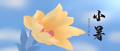 简约大气小暑封面设计
