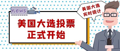 美国大选公众号首图新闻人物白色公众号首图