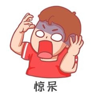 千库编辑原创元素大吃一惊内心崩溃表情包插画元素