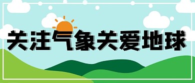 国际气象节绿色扁平风公众号首图