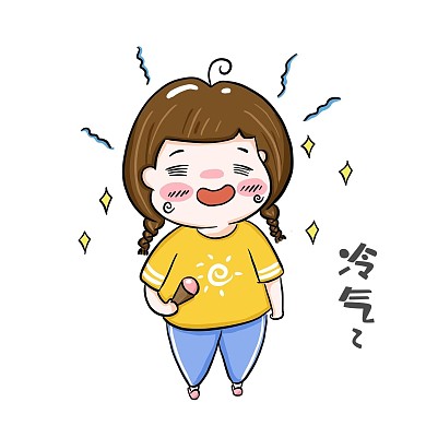 可爱吃冰棍的小女孩表情包下载