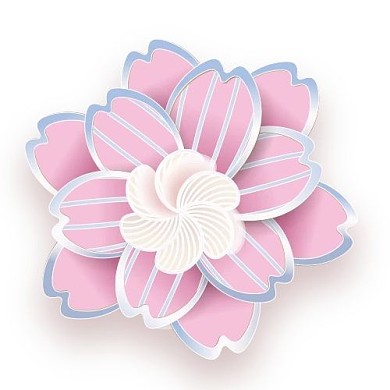 粉色花朵立体剪纸花朵剪纸妇女节三八女神节公众号次图