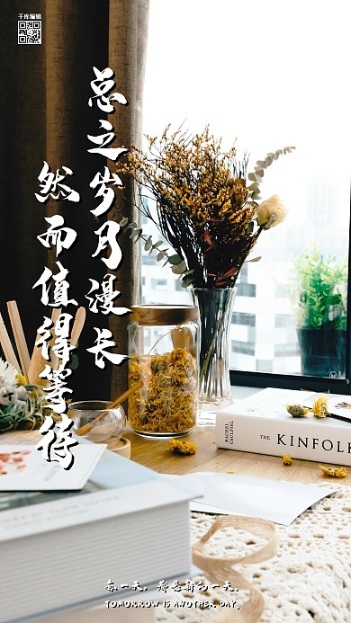 岁月漫长家居棕色大气海报