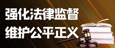 人民日报风强化法律监督棕色简约公众号首图