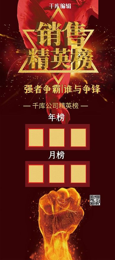 红色大气业绩销售精英榜