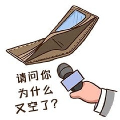 千库编辑原创元素采访钱包表情包插画元素