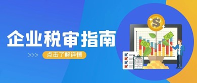 企业税审指南蓝色扁平大字公众号首图