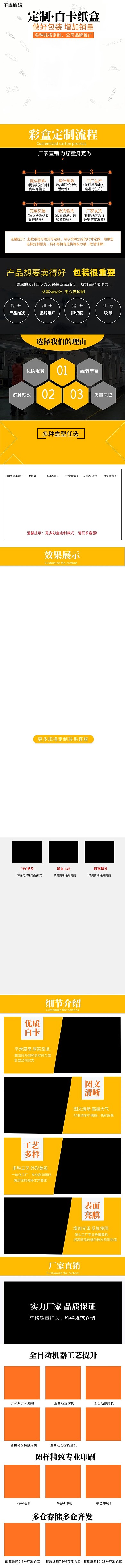 彩盒包装盒详情页模板