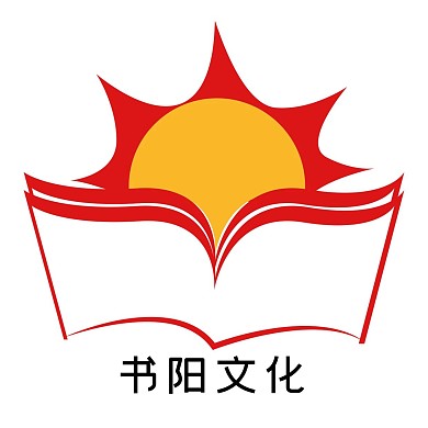 红色线条书本LOGO