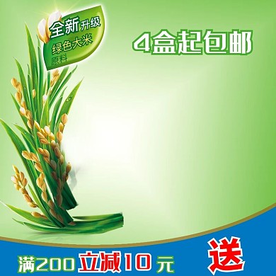 母婴大米绿色食品绿色简约主图