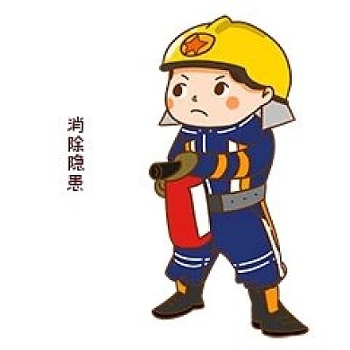 安全教育卡通人物形象消除隐患表情包插画