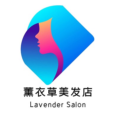 蓝色女士头像LOGO