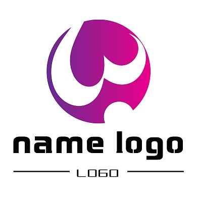 紫色渐变图形LOGO