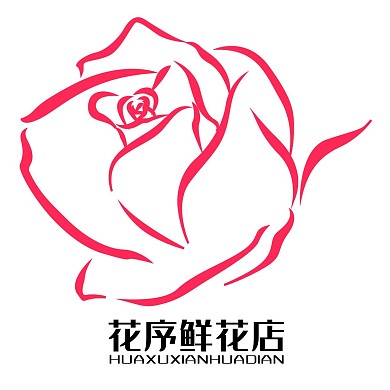 粉色线条花朵LOGO