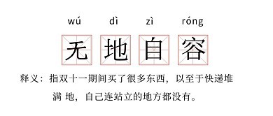 双十一无地自容网络热词白色趣味公众号首图