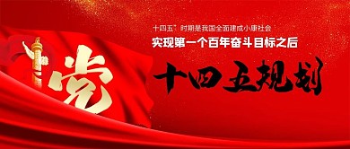 十四五规划丝绸红色创意展板