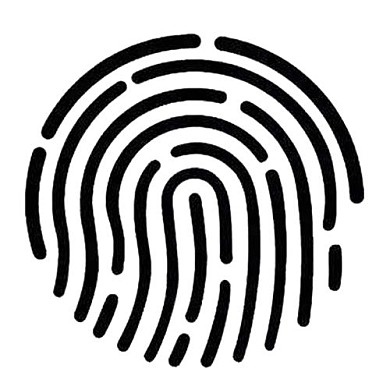 黑色指纹识别二维码公众号次图