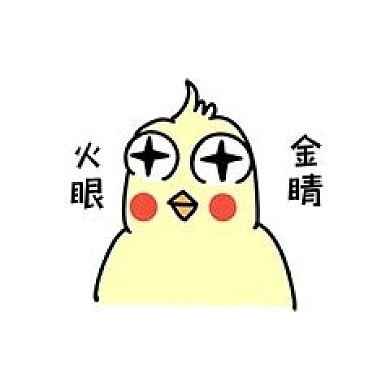 火眼金睛可爱手绘黄色鹦鹉表情包