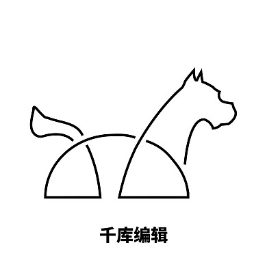 马矢量logo线性
