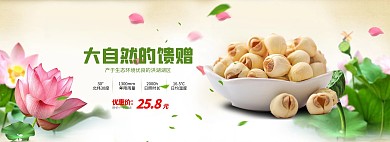 食品莲子促销全屏海报