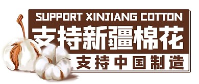 支持新疆棉花支持中国制造棕色简约公众号首图