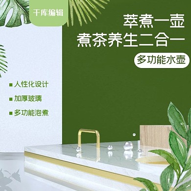 家用电器新品绿色简约风电商直通车