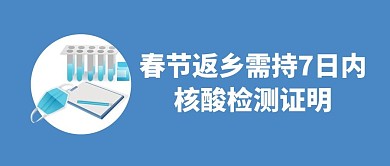 核酸检测检测报告蓝色简约公众号首图
