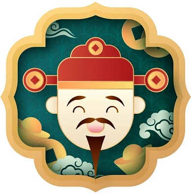 中式多色牛年新年喜庆图标icon4