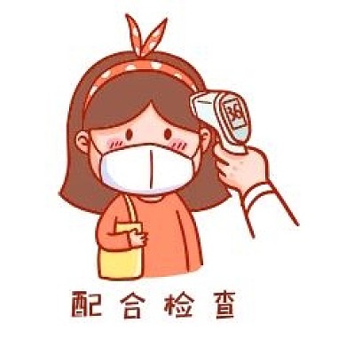 配合检查测体温表情包